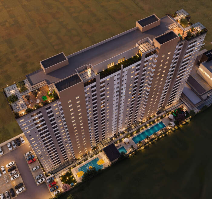 Vista aérea do empreendimento Sky Breeze em São José dos Campos